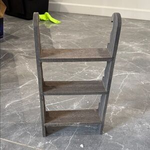 Gray Wooden Wall Shelf